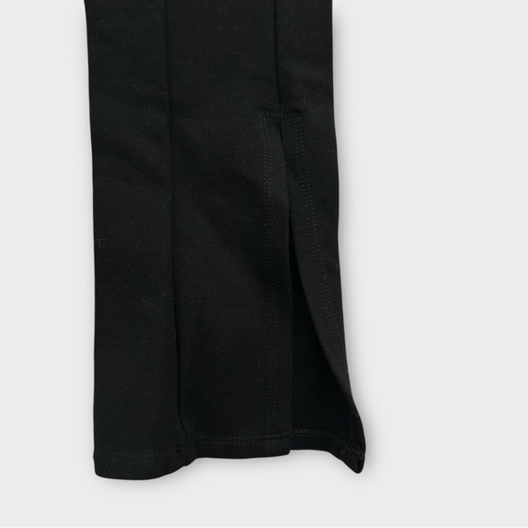 Anine Bing Max Pants EU 32 US 2 Black Pintuck Split Cuff Stretch Ponte High Rise - Picture 8 of 15